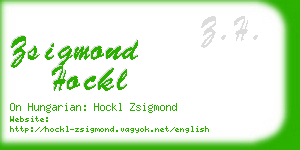 zsigmond hockl business card